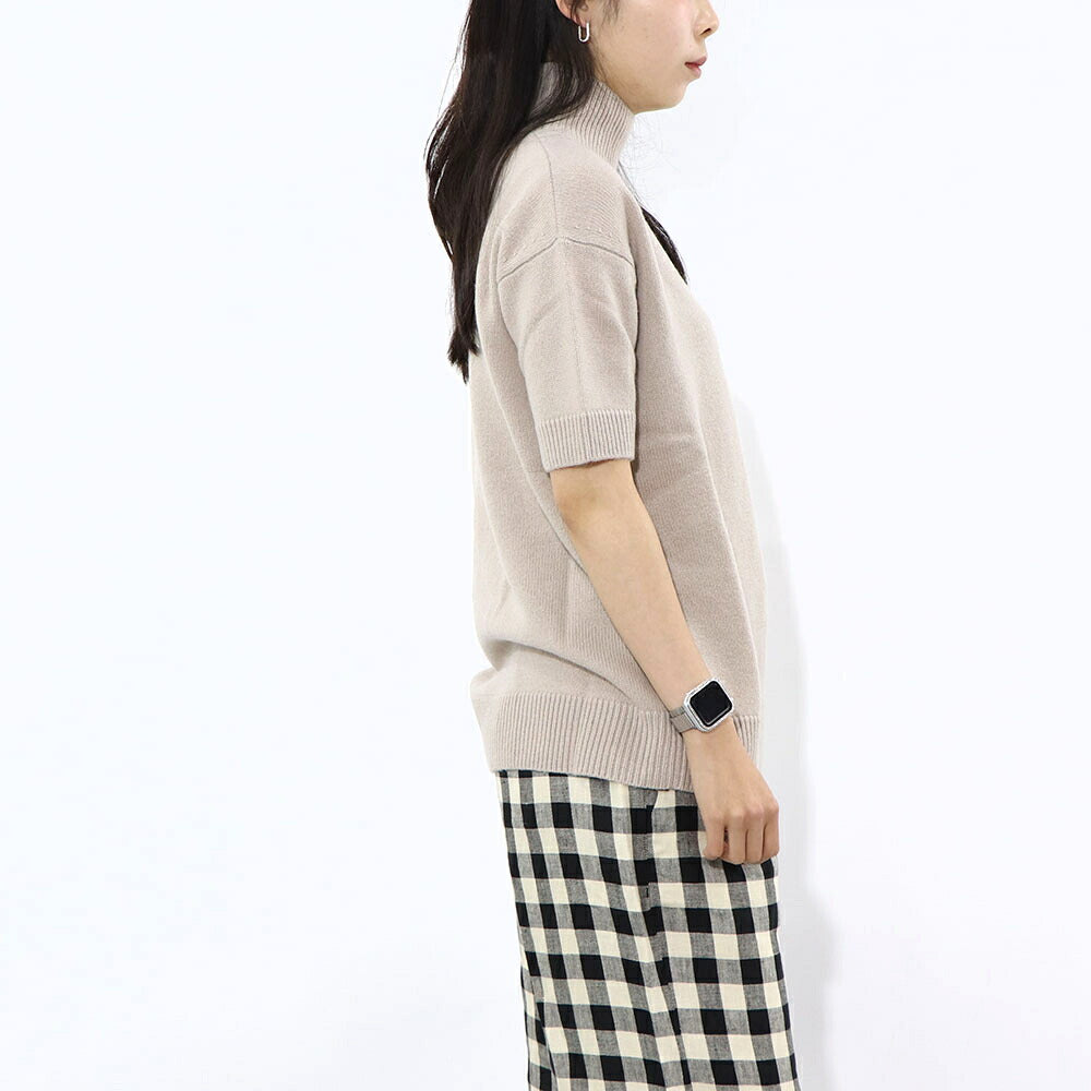 Max Mara ニット ベージュ グレー ニット セーター ショートスリーブ バージン19361131