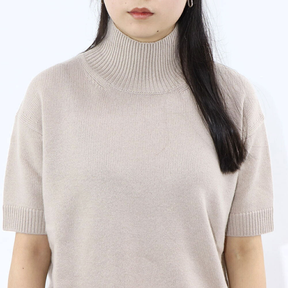 Max Mara ニット ベージュ グレー ニット セーター ショートスリーブ バージン19361131