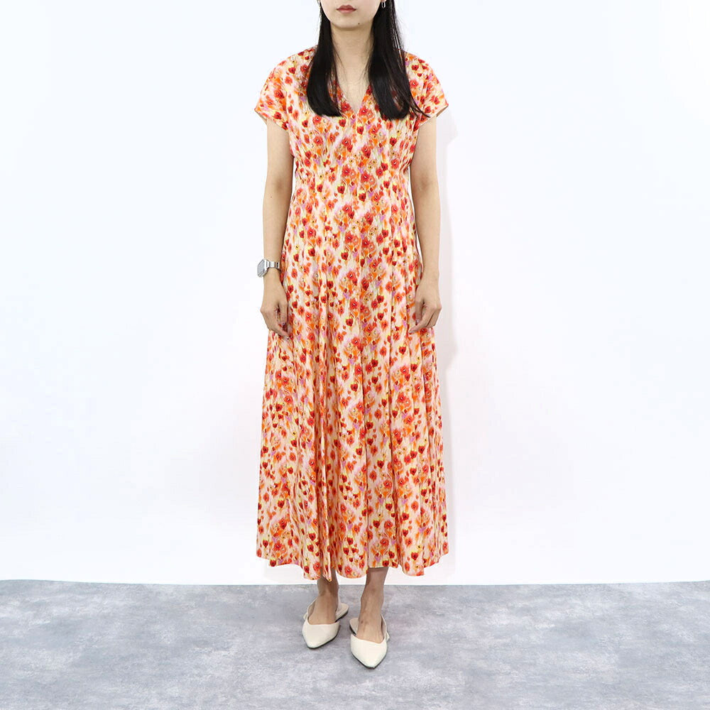 Max Mara ワンピース オレンジ 花柄 62210631