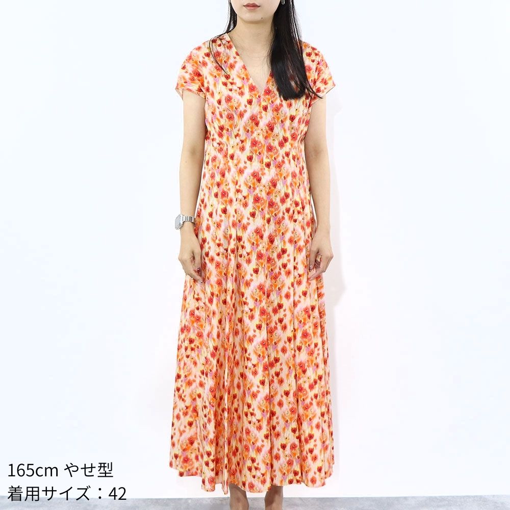 Max Mara ワンピース オレンジ 花柄 62210631
