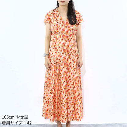 Max Mara ワンピース オレンジ 花柄 62210631