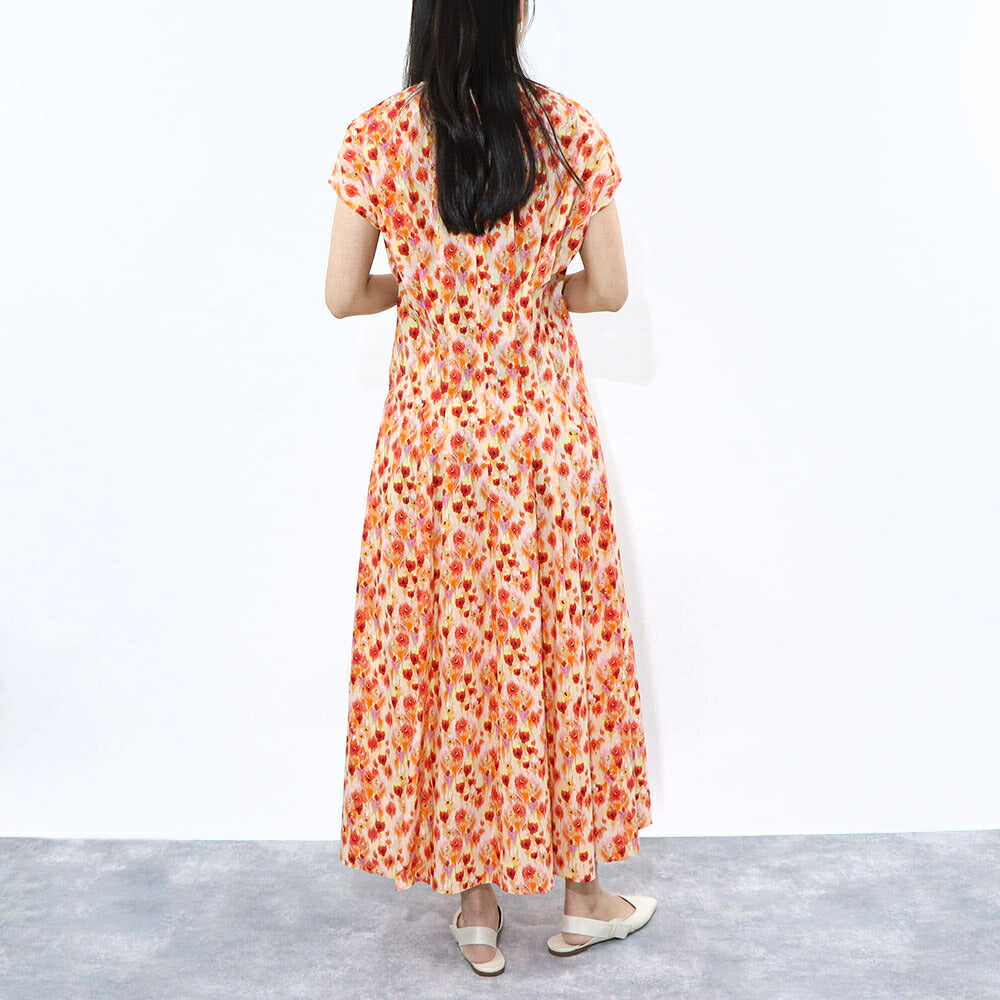 Max Mara ワンピース オレンジ 花柄 62210631