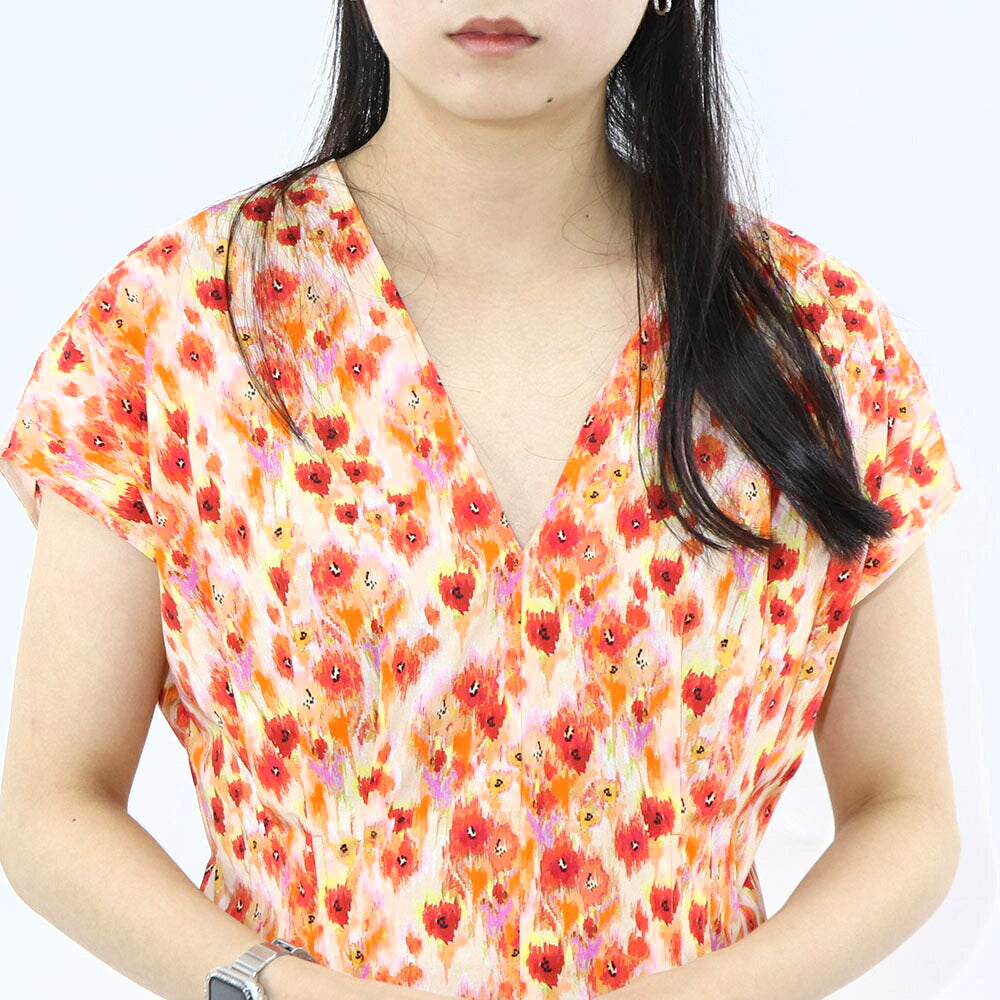 Max Mara ワンピース オレンジ 花柄 62210631