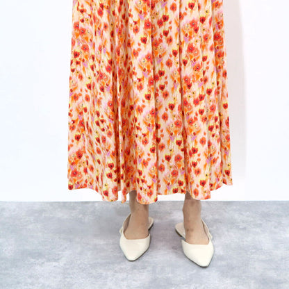 Max Mara ワンピース オレンジ 花柄 62210631