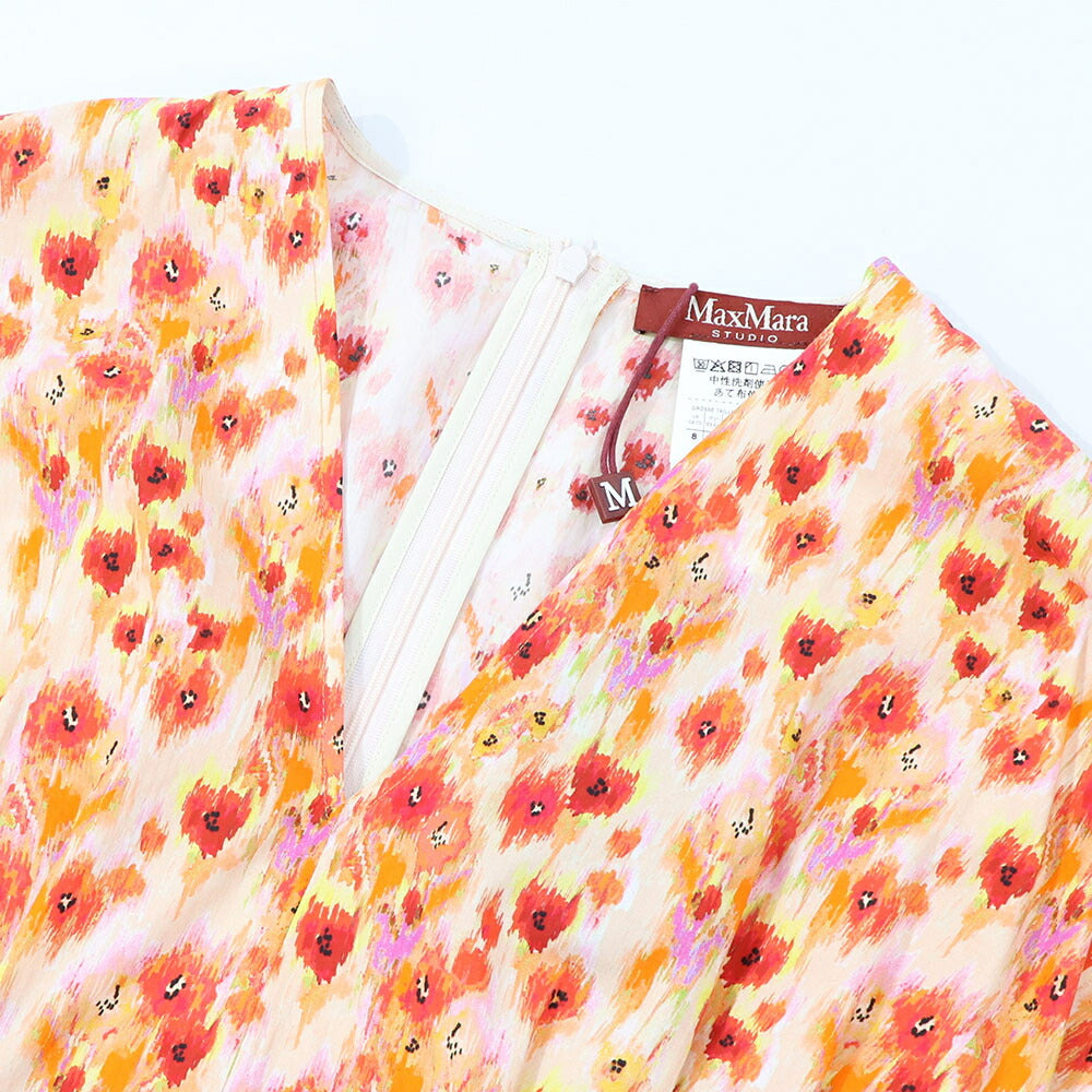 Max Mara ワンピース オレンジ 花柄 62210631