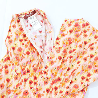 Max Mara ワンピース オレンジ 花柄 62210631
