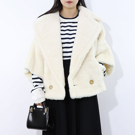 Max Mara コート RIGA ホワイト シンプル テディベア ショートジャケット 10810131