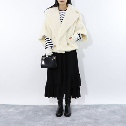 Max Mara コート RIGA ホワイト シンプル テディベア ショートジャケット 10810131