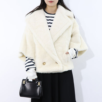 Max Mara コート RIGA ホワイト シンプル テディベア ショートジャケット 10810131