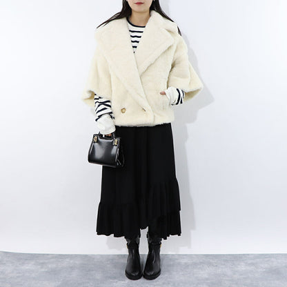 Max Mara コート RIGA ホワイト シンプル テディベア ショートジャケット 10810131
