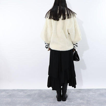 Max Mara コート RIGA ホワイト シンプル テディベア ショートジャケット 10810131