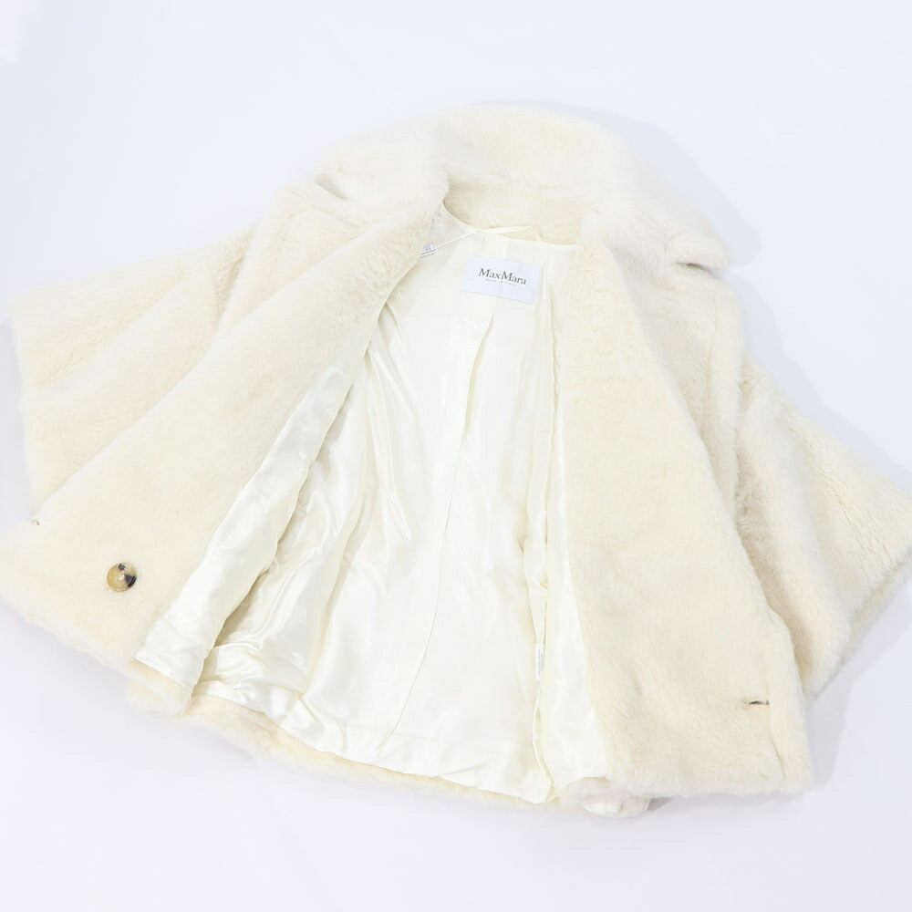 Max Mara コート RIGA ホワイト シンプル テディベア ショートジャケット 10810131