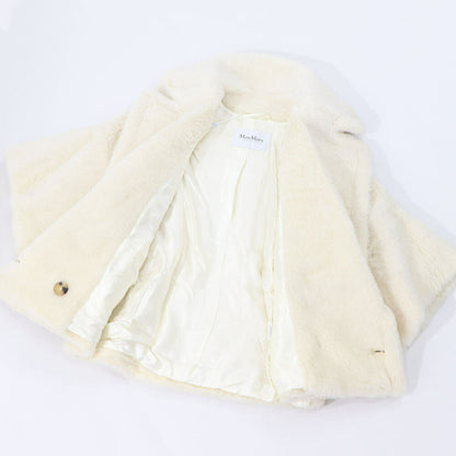 Max Mara コート RIGA ホワイト シンプル テディベア ショートジャケット 10810131