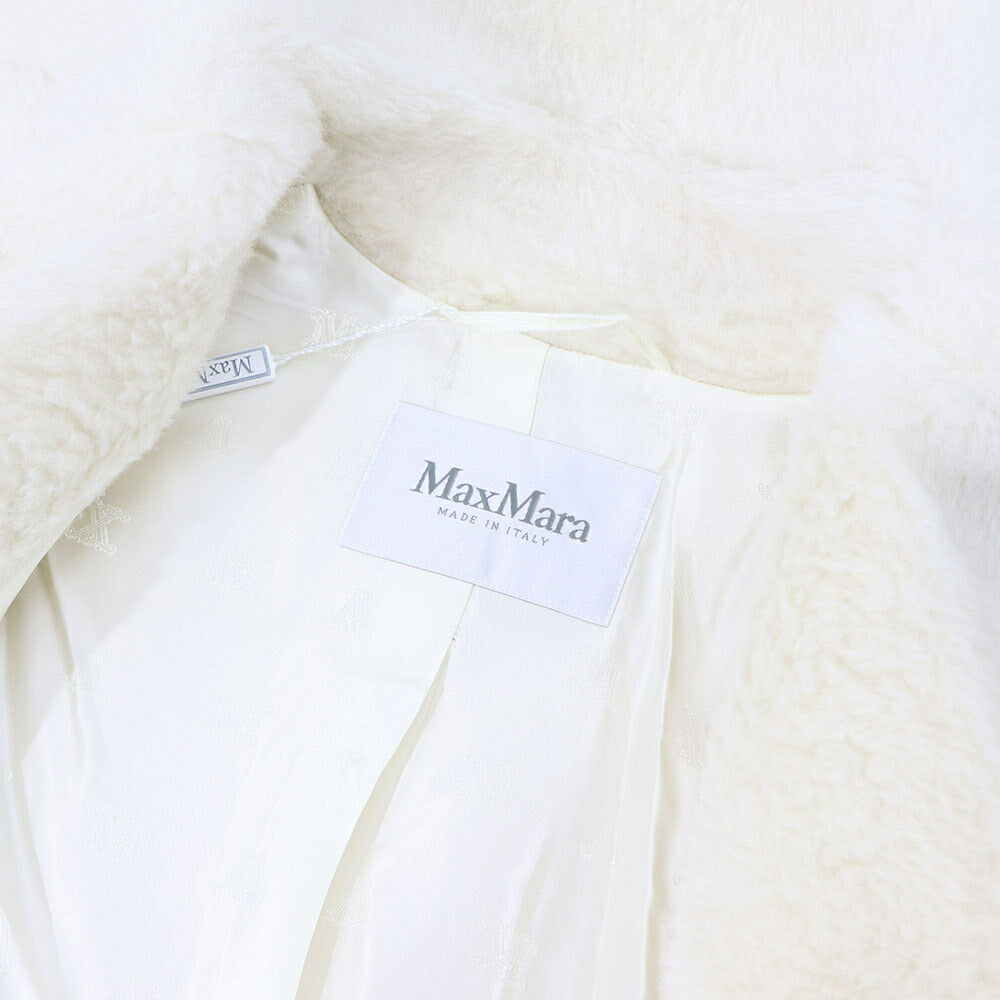 Max Mara コート RIGA ホワイト シンプル テディベア ショートジャケット 10810131