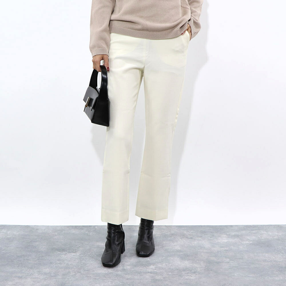 Max Mara ロングパンツ アイボリー ウール サブリナパンツ 11310131