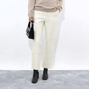 Max Mara ロングパンツ アイボリー ウール サブリナパンツ 11310131