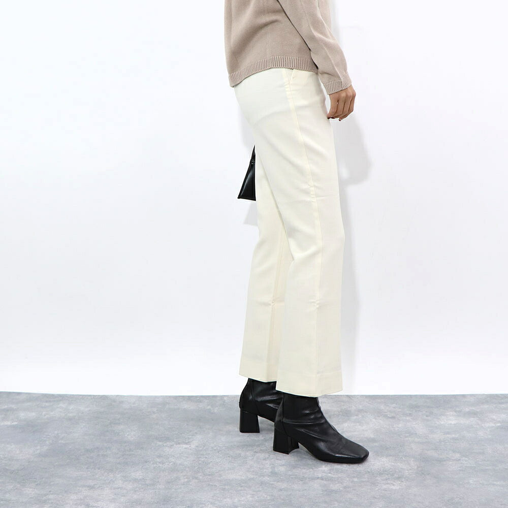 Max Mara ロングパンツ アイボリー ウール サブリナパンツ 11310131