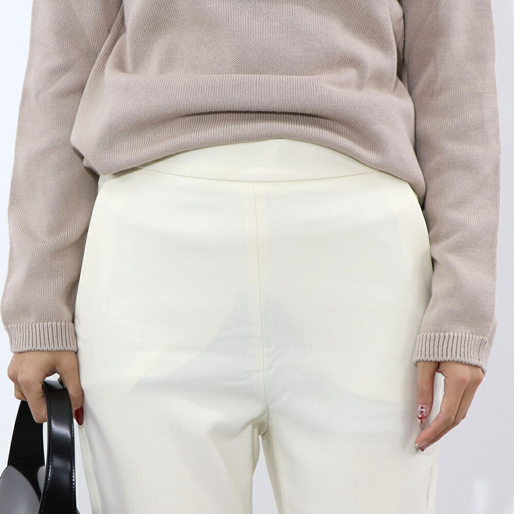 Max Mara ロングパンツ アイボリー ウール サブリナパンツ 11310131