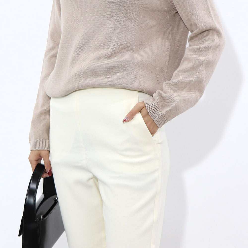 Max Mara ロングパンツ アイボリー ウール サブリナパンツ 11310131