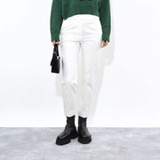 Max Mara ロングパンツ ホワイト トラウザーパンツ テーパードパンツ 11310932