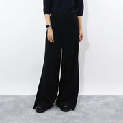 Max Mara ロングパンツ ブラック ワイドパンツ スリット 11360639