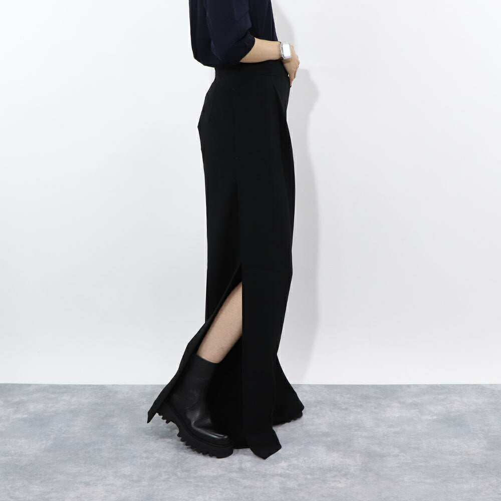 Max Mara ロングパンツ ブラック ワイドパンツ スリット 11360639