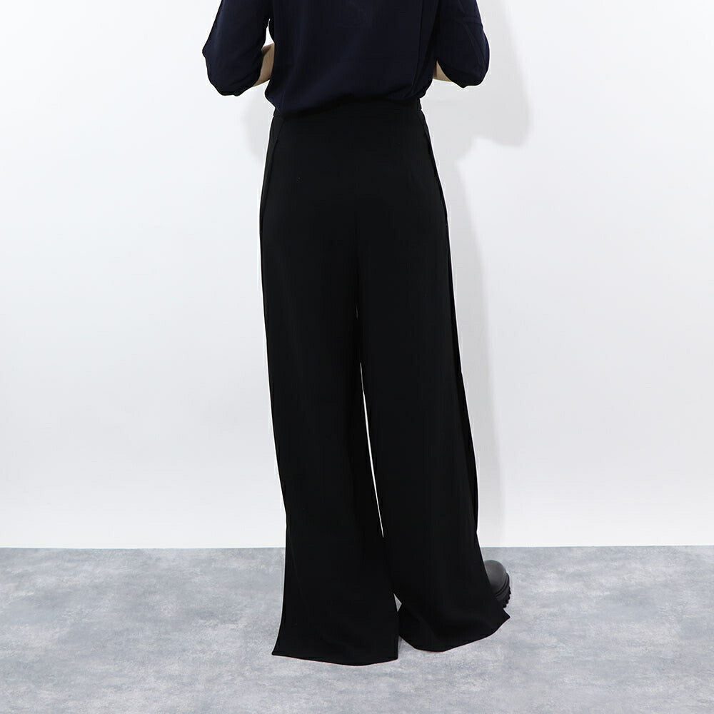 Max Mara ロングパンツ ブラック ワイドパンツ スリット 11360639