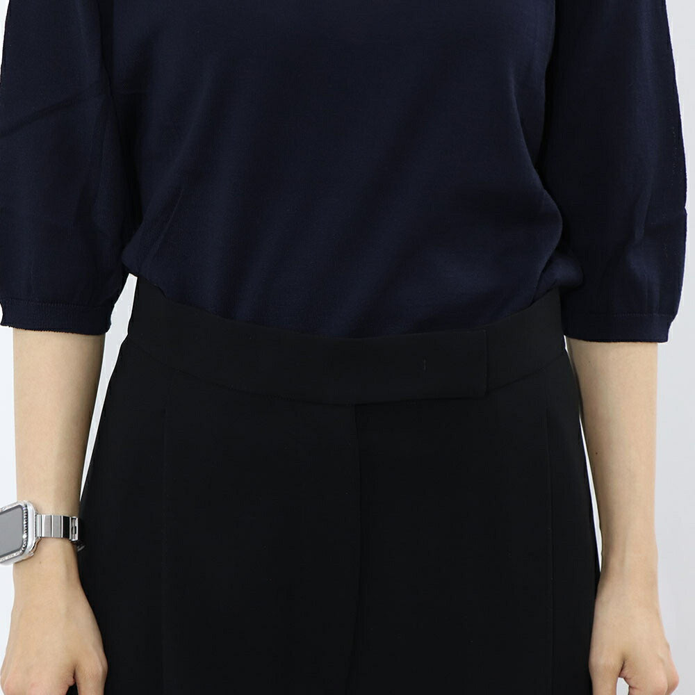 Max Mara ロングパンツ ブラック ワイドパンツ スリット 11360639