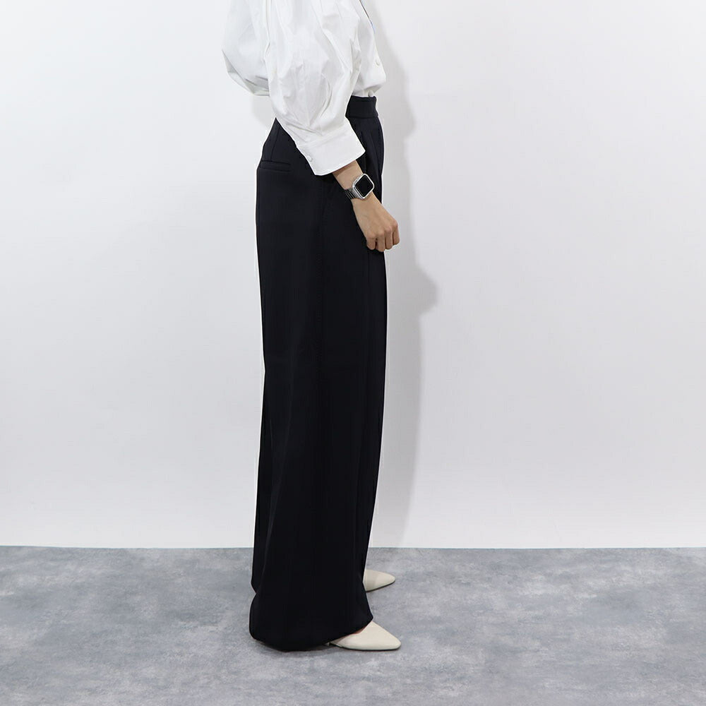 Max Mara ロングパンツ ブラック スラックス ワイドパンツ ハイウエスト 11781021