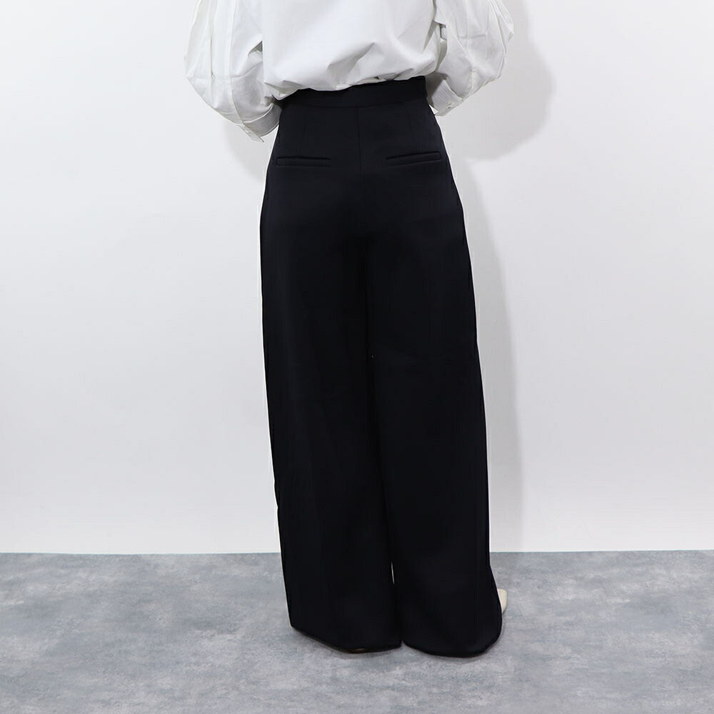 Max Mara ロングパンツ ブラック スラックス ワイドパンツ ハイウエスト 11781021