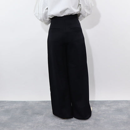 Max Mara ロングパンツ ブラック スラックス ワイドパンツ ハイウエスト 11781021