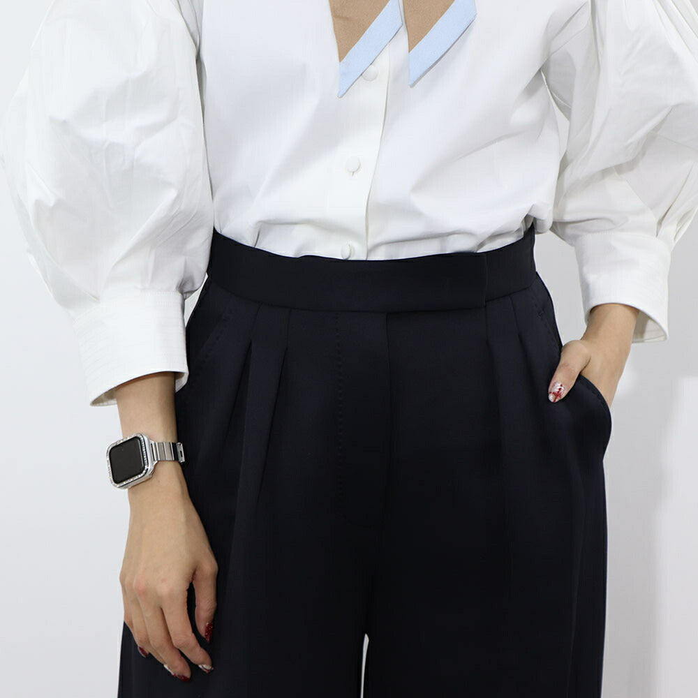 Max Mara ロングパンツ ブラック スラックス ワイドパンツ ハイウエスト 11781021