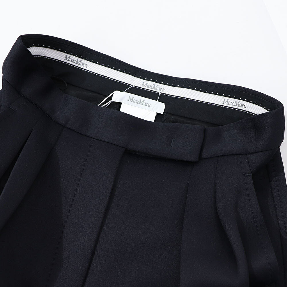 Max Mara ロングパンツ ブラック スラックス ワイドパンツ ハイウエスト 11781021