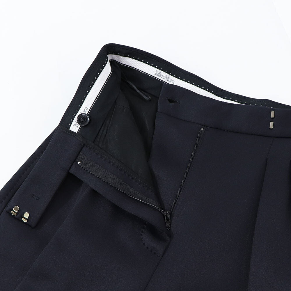 Max Mara ロングパンツ ブラック スラックス ワイドパンツ ハイウエスト 11781021