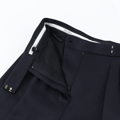 Max Mara ロングパンツ ブラック スラックス ワイドパンツ ハイウエスト 11781021