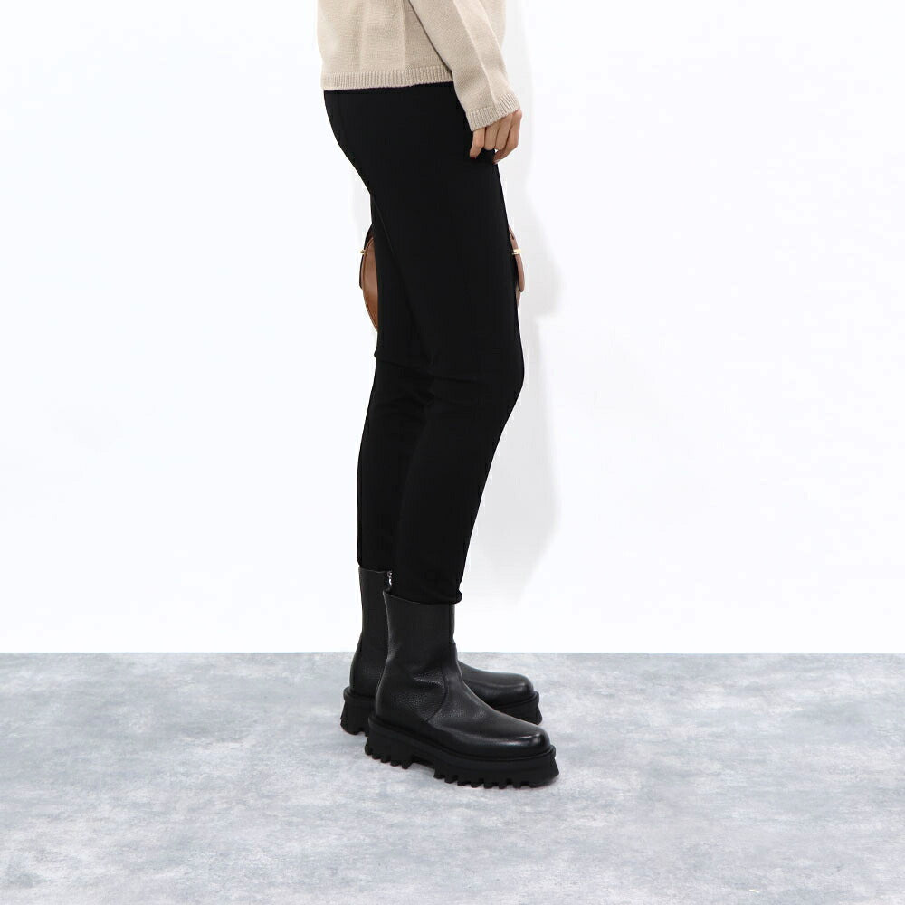 Max Mara ロングパンツ ブラック スキニーフィットパンツ ステッチ加工 17860533