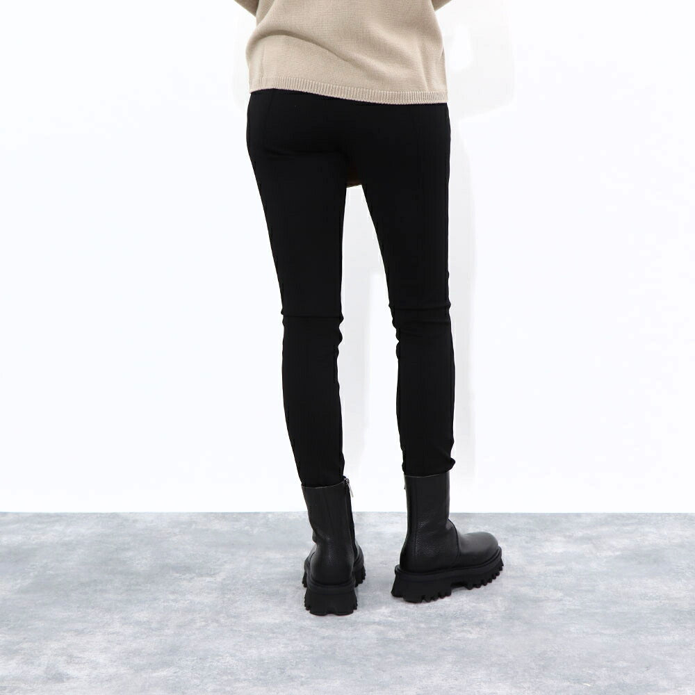 Max Mara ロングパンツ ブラック スキニーフィットパンツ ステッチ加工 17860533