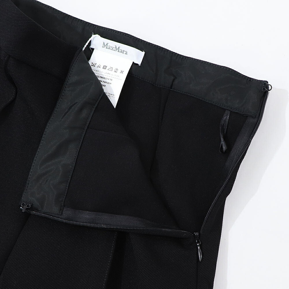 Max Mara ロングパンツ ブラック スキニーフィットパンツ ステッチ加工 17860533