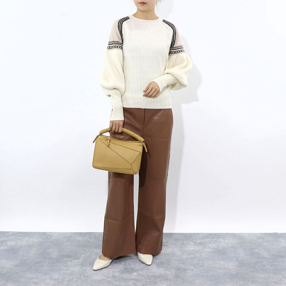 Max Mara ロングパンツ ブラウン 合皮パンツ ワイドパンツ 19781021