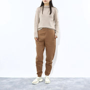 Max Mara ロングパンツ キャメル スウェットパンツ リラックスパンツ ワンポイントロゴ 19781041