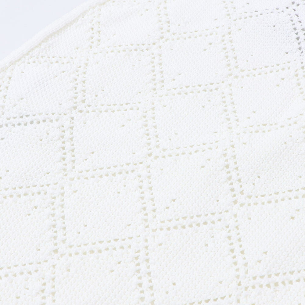 Max Mara スカート ホワイト ポリエステル 透かし編み ニットスカート 柄編み 63010131