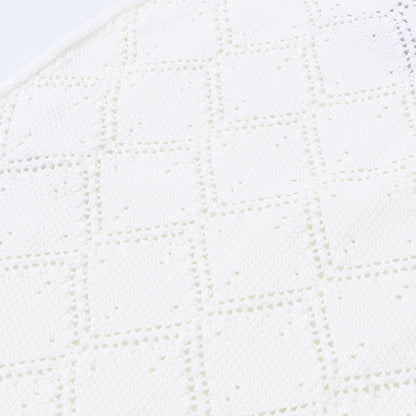 Max Mara スカート ホワイト ポリエステル 透かし編み ニットスカート 柄編み 63010131