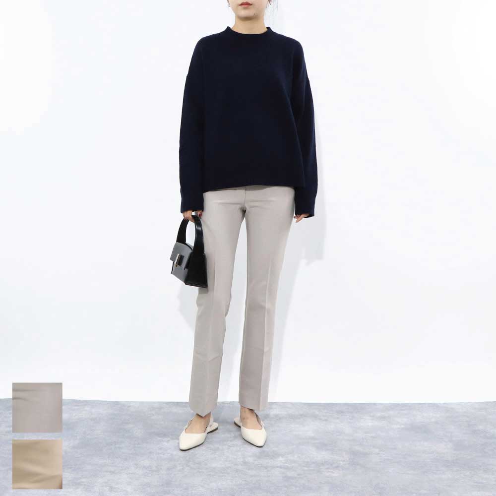 Max Mara ロングパンツ ベージュ グレージュ ビスコース スラックス トラウザーズ シンプル 91310331