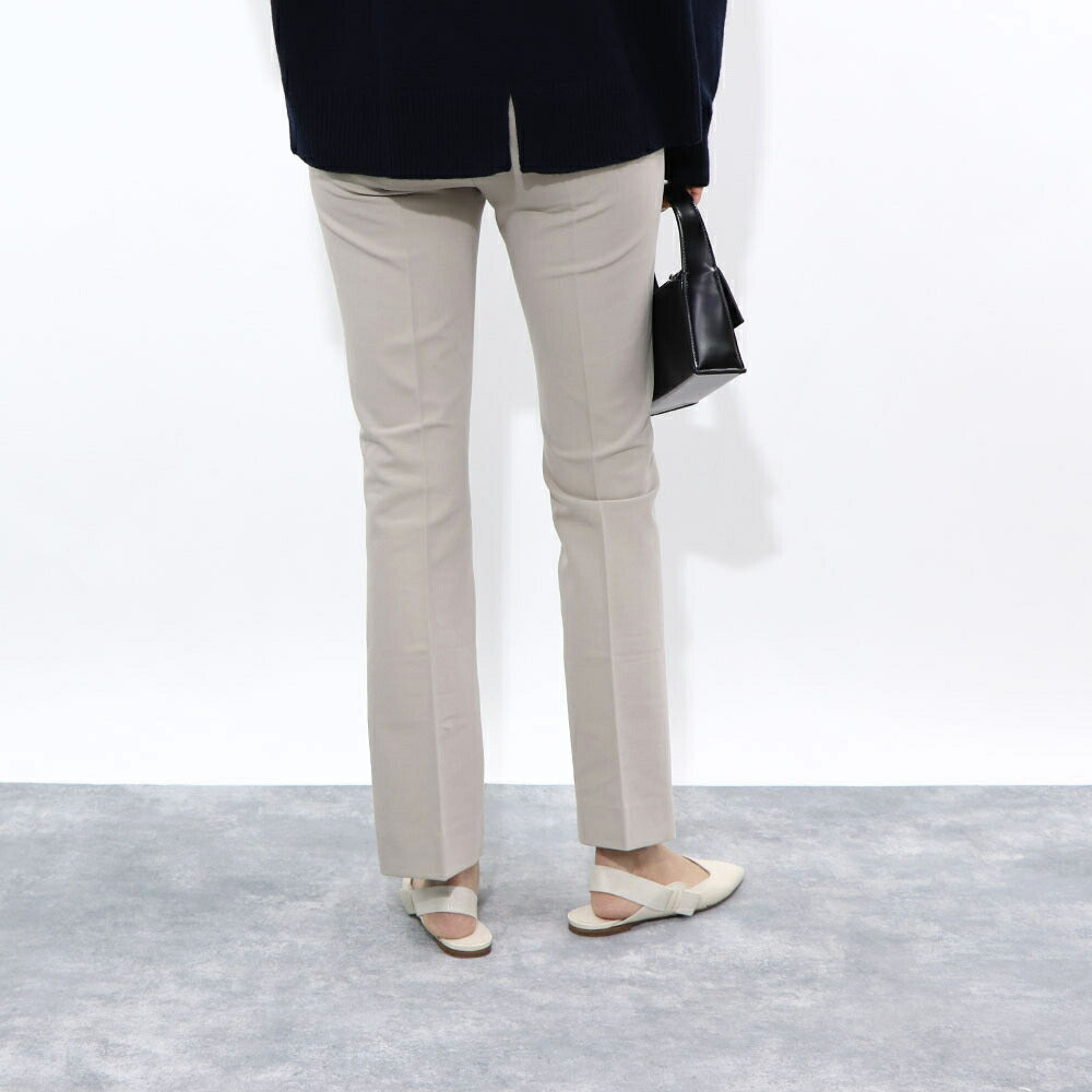 Max Mara ロングパンツ ベージュ グレージュ ビスコース スラックス トラウザーズ シンプル 91310331