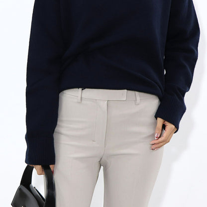 Max Mara ロングパンツ ベージュ グレージュ ビスコース スラックス トラウザーズ シンプル 91310331