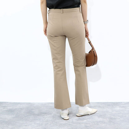 Max Mara ロングパンツ ベージュ グレージュ ビスコース スラックス トラウザーズ シンプル 91310331