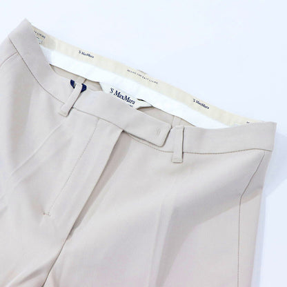 Max Mara ロングパンツ ベージュ グレージュ ビスコース スラックス トラウザーズ シンプル 91310331