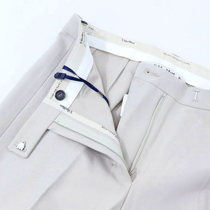 Max Mara ロングパンツ ベージュ グレージュ ビスコース スラックス トラウザーズ シンプル 91310331