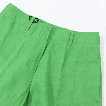 Max Mara ロングパンツ グリーン ストレート ワイドパンツ 91310432