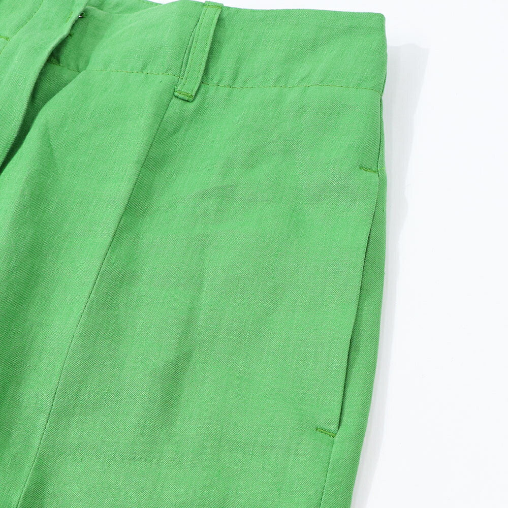 Max Mara ロングパンツ グリーン ストレート ワイドパンツ 91310432